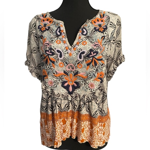 Anthropologie Small Terri Embroidered
Top Floral Detail - Picture 7 of 7
